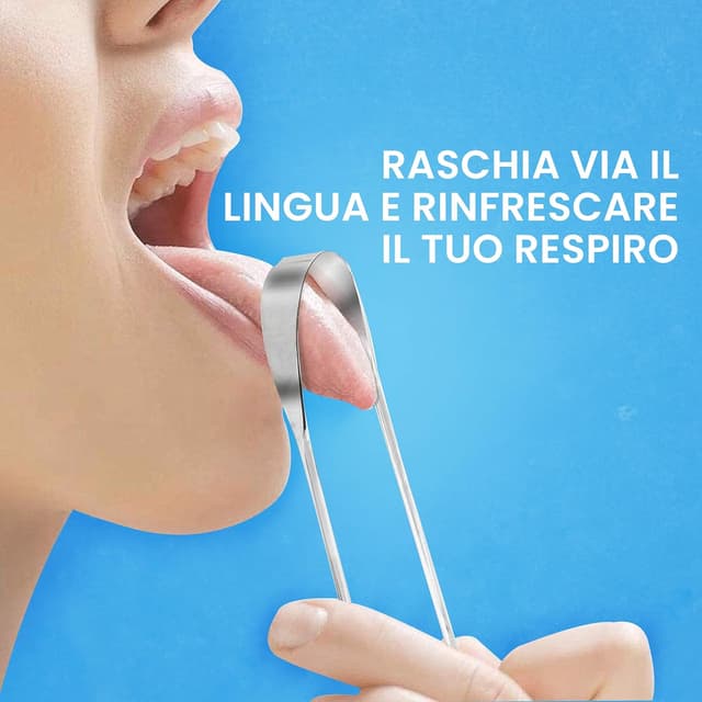 Detalle de HOKIN Raschietto Lingua in acciaio antimacchia: pulisci lingua per adulti (confezione da 2)