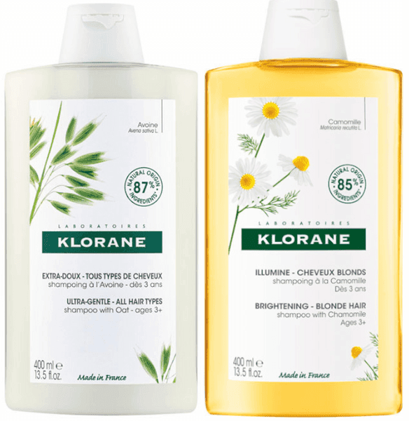 Detalle de Klorane Champú Avena 400 ml + Camomila 400 ml