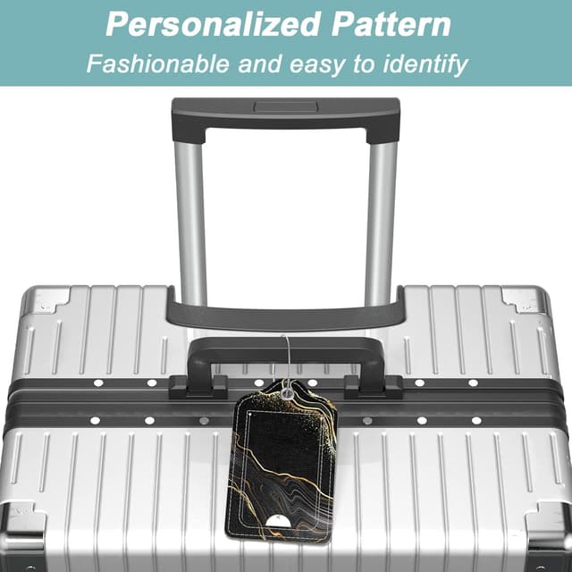 Thumbnail 2 de Hnogri 3-Piece PU Leather Luggage Tags