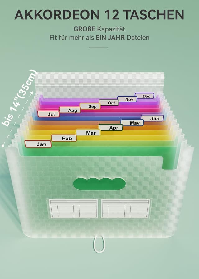 Detalle 2 de ABC life Dokumentenmappe 13 Fächer