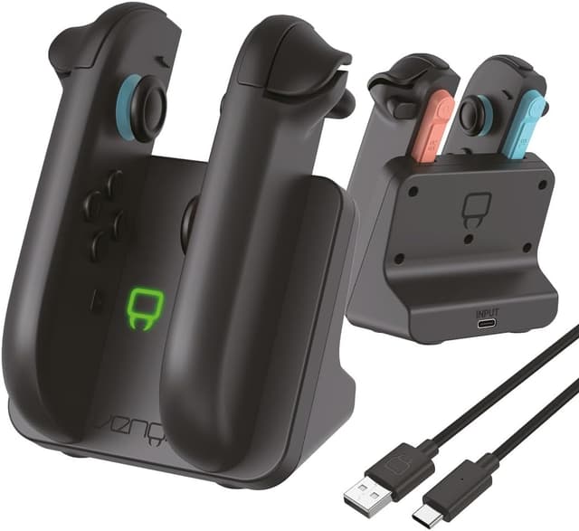Detalle de Venom Switch 2 Joy-Con Magnetic Charging Dock — dual controller charger for Nintendo Switch 2