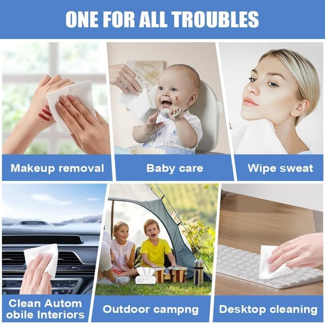 Detalle de LOPHE asciugamani usa e getta per il viso (25 pezzi), morbidissimi e doppi per struccarsi e pulire