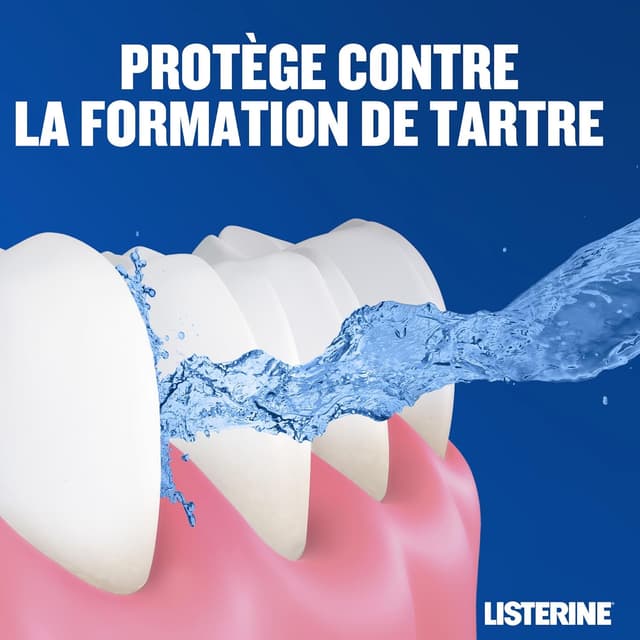 Detalle de Listerine Total Care Anti-Tartre, bain de bouche (lot de 3 bouteilles de 500 ml) : haleine fraîche et aide contre le tartre