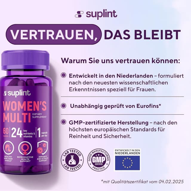 Detalle 2 de SUPLINT Multivitamin Kapseln für Frauen 60