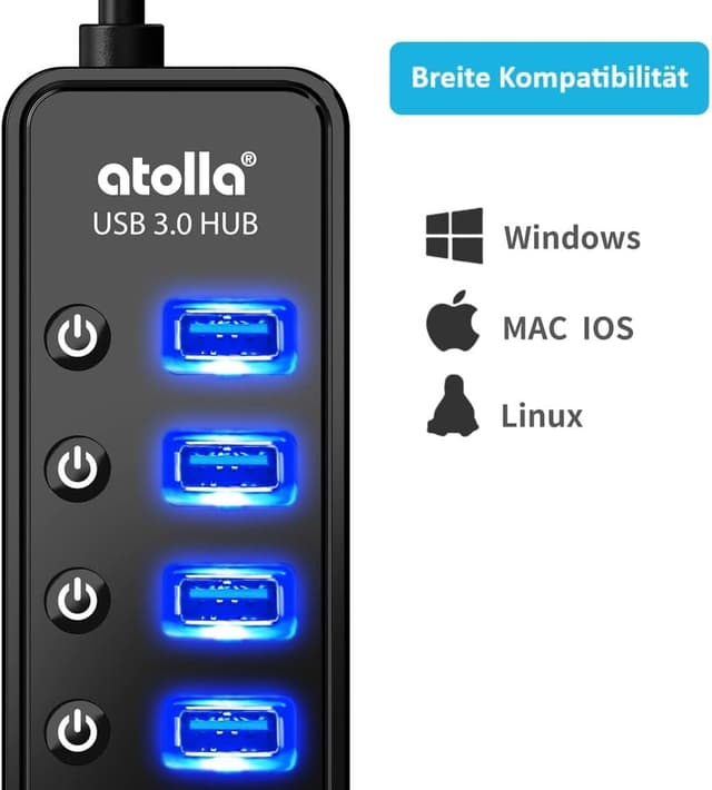 Thumbnail 5 de atolla USB Hub Aktiv 3.0 mit Netzteil 7 Ports