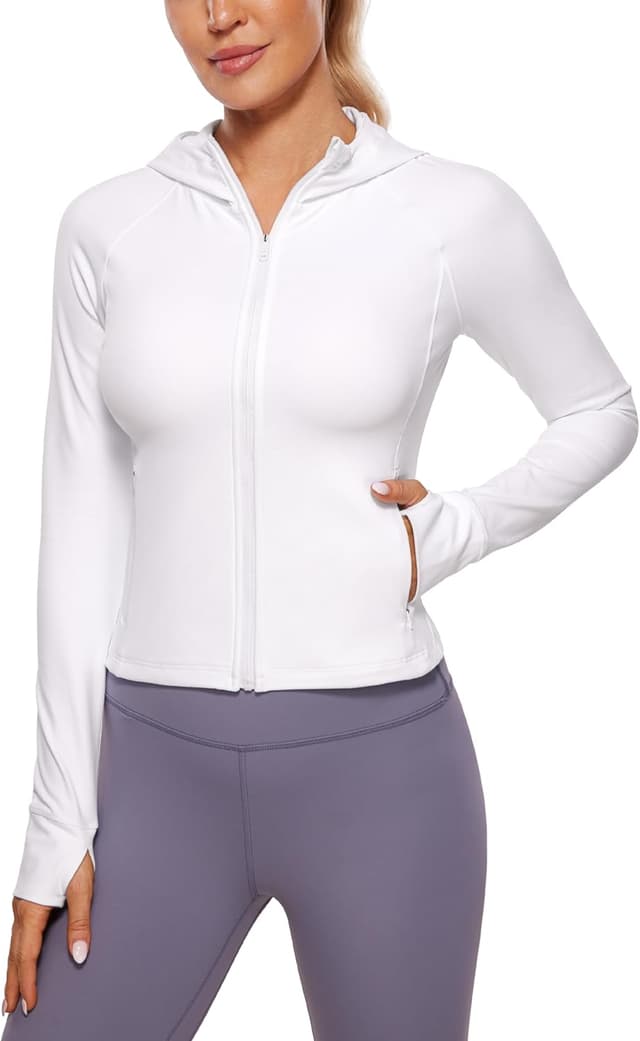 Detalle 2 de CRZ YOGA Butterluxe : veste à capuche d’entraînement zippée intégrale pour femme