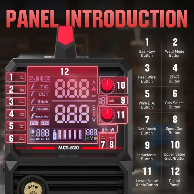 Thumbnail 5 de YESWELDER MCT-520 200A Multi‑Function Welder