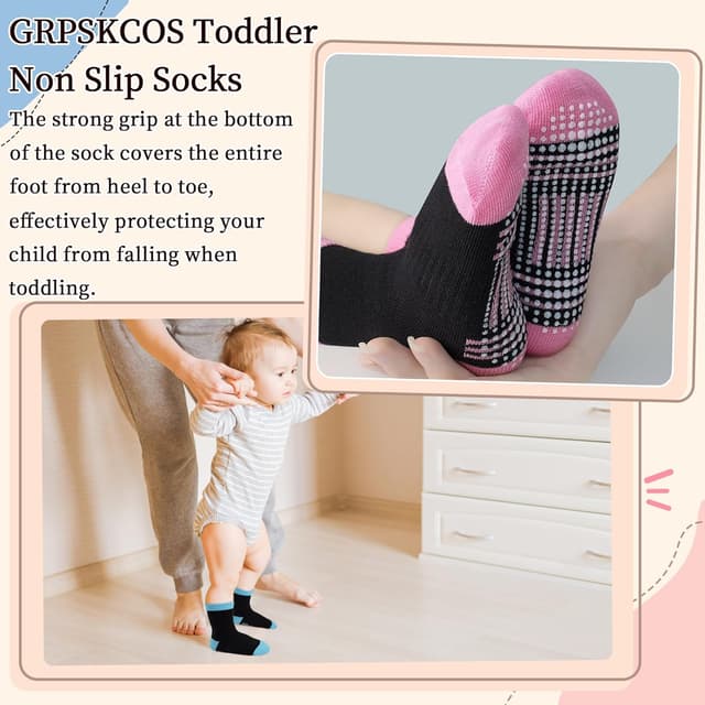 Detalle de GRPSKCOS Toddler grip socks 15 pairs