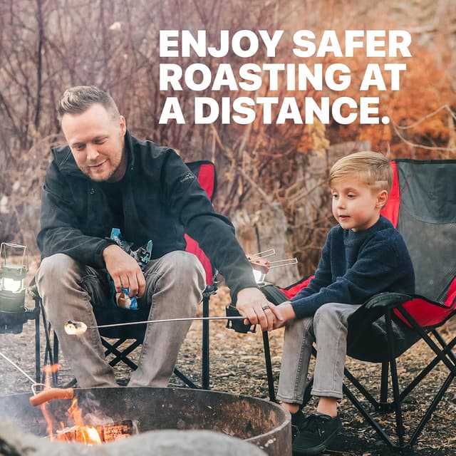 Detalle 2 de Grill Guru S’mores Sticks for Fire Pit (32 in, 10-Pack) Stainless Forks for Outdoor Roasting