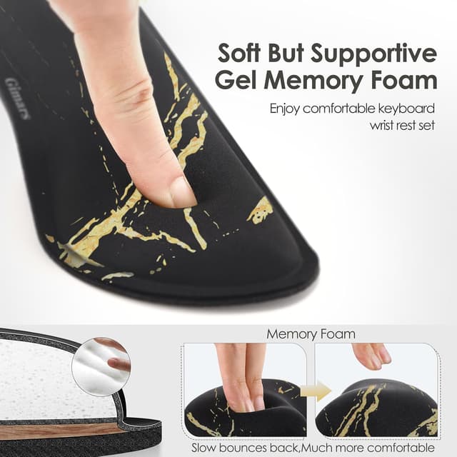 Thumbnail 1 de Gimars Reposamuñecas 3 cm para teclado y ratón