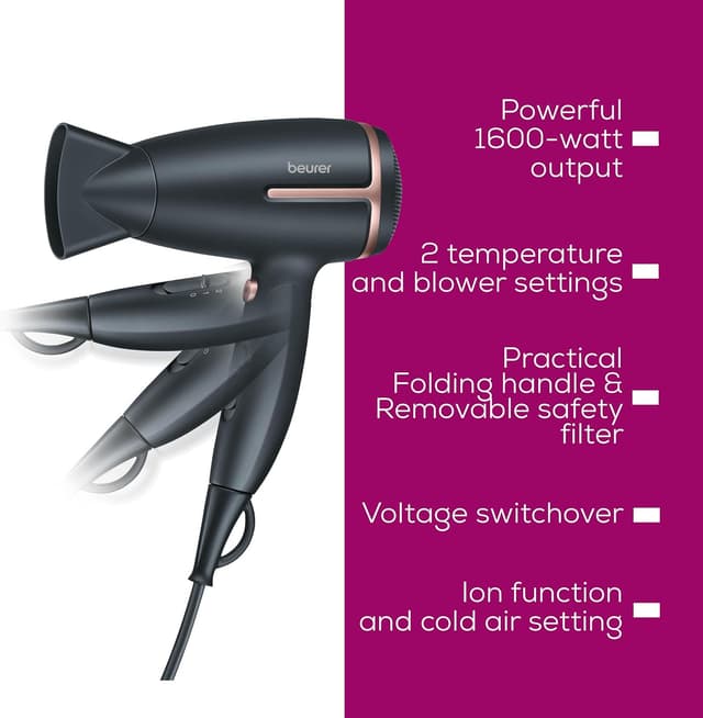 Thumbnail 6 de Beurer HC 25 1600W travel hair dryer