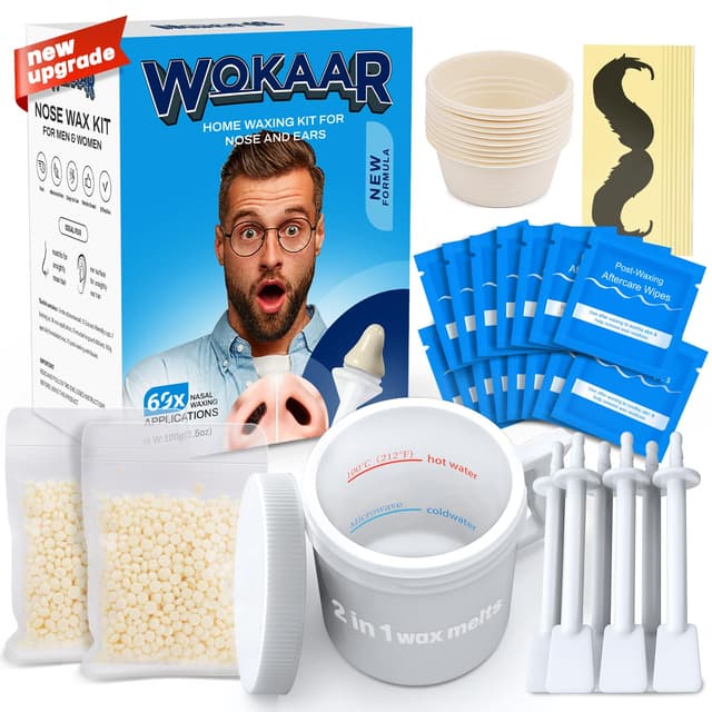 Thumbnail 6 de Wokaar Nose Wax Kit for Men & Women (Nose & Ear Hair Removal) | 100g Wax + 30 Applicators
