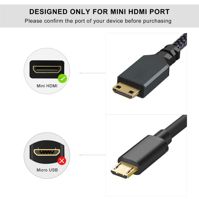 Thumbnail 4 de Twozoh Left Angled Mini HDMI to HDMI 1.5m