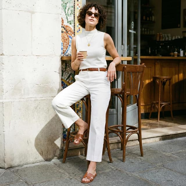 Detalle 2 de Rihero Dressy Flat Leather Slide Sandals 👡