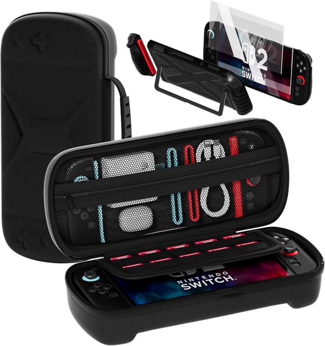 Detalle de QUAGGY Switch 2 travel case with 10-slot cartridge holder