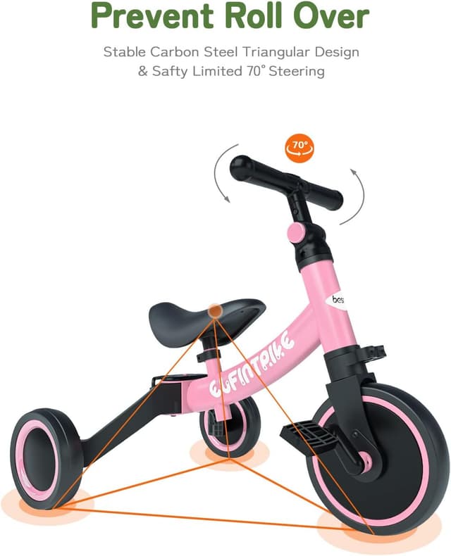 Detalle 2 de besrey 5-in-1 Toddler Bike for Ages 1–4