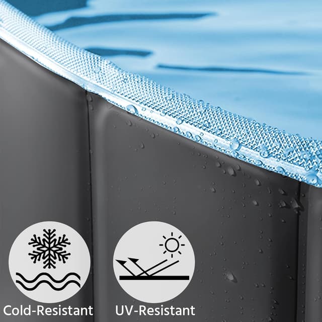 Thumbnail 6 de Yaheetech faltbares Hundepool 180 x 30 cm mit Anti-Rutsch, Ablass & Reparaturset