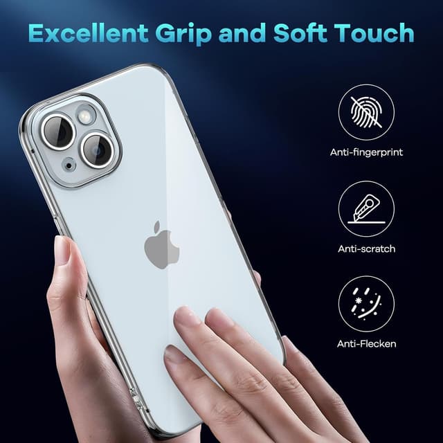Thumbnail 6 de Caslord Ultra Thin TPU Clear Case for iPhone 14 (Transparent, Shockproof)