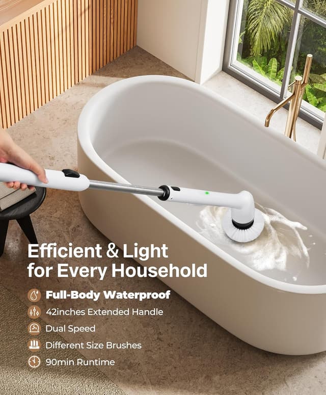 Detalle 2 de LyriFine Electric Cleaning Brush 7‑head for shower