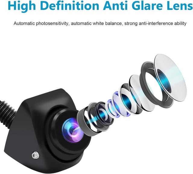 Detalle de OBEST Caméra de recul voiture 1080P 12V-24V avec vision nocturne starlight, grand angle 170° et rotation 360°