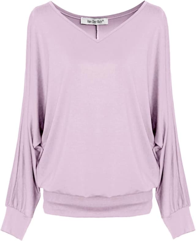 Detalle de Van Der Rich Damen-T-Shirt „Raffinierte Einfachheit“ – einfarbiges Longsleeve zum Kombinieren