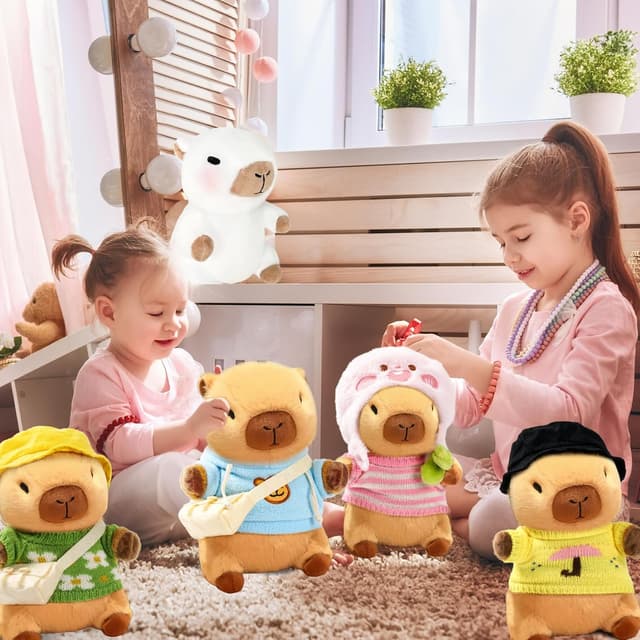 Detalle 2 de 10.2 inch Capybara plush set