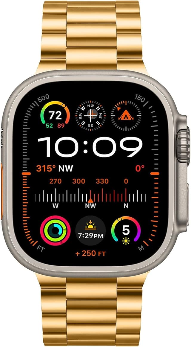 Detalle de Tasikar metal strap replacement for Apple Watch Ultra 49mm (Gold)