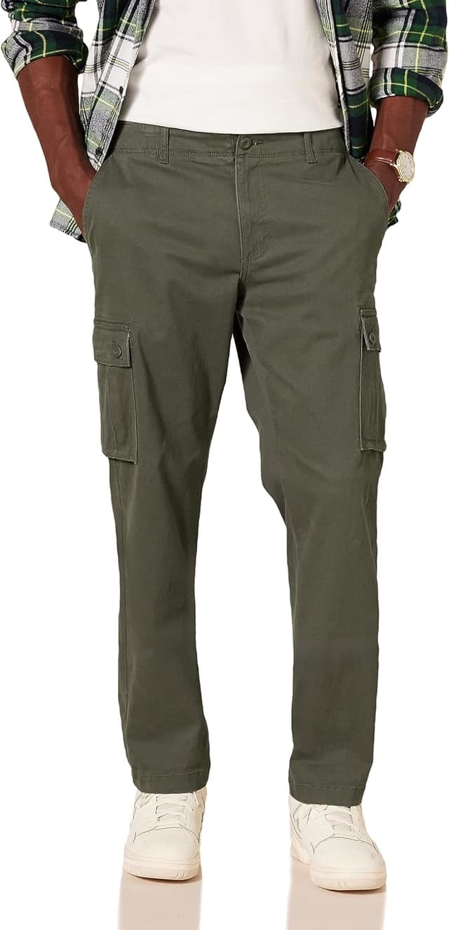 Detalle de Amazon Essentials Homme Pantalon Cargo Stretch à coupe droite (grandes tailles)
