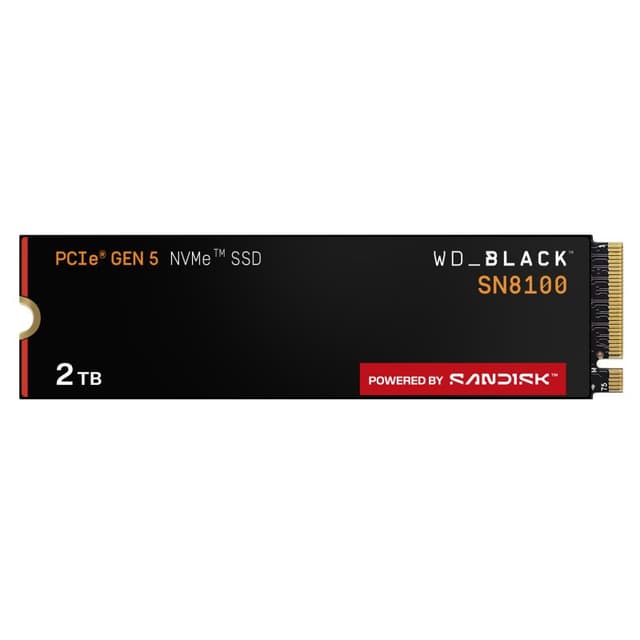 Detalle de Sandisk WD Black SN8100 2TB SSD con 14 900 MB/s