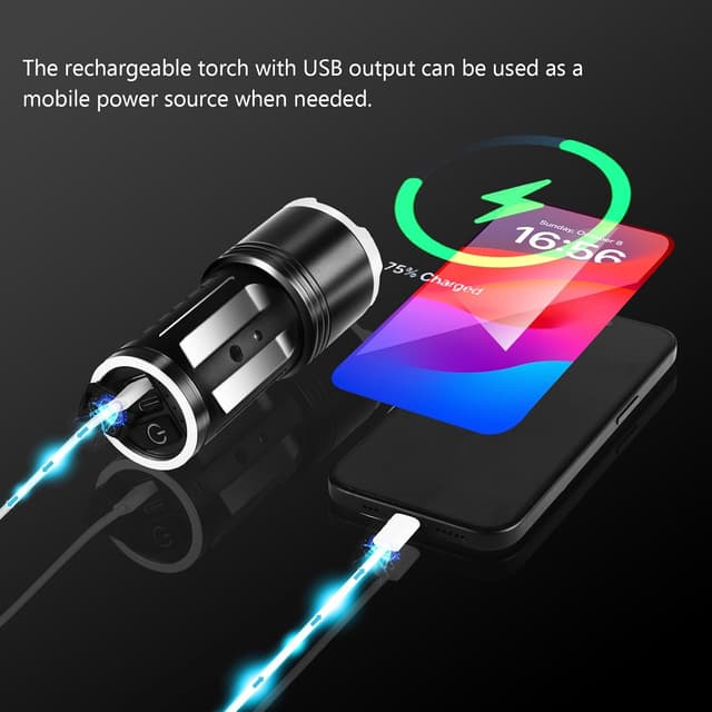 Thumbnail 4 de Jayxinli LED Torch 500000 Lumen for Camping