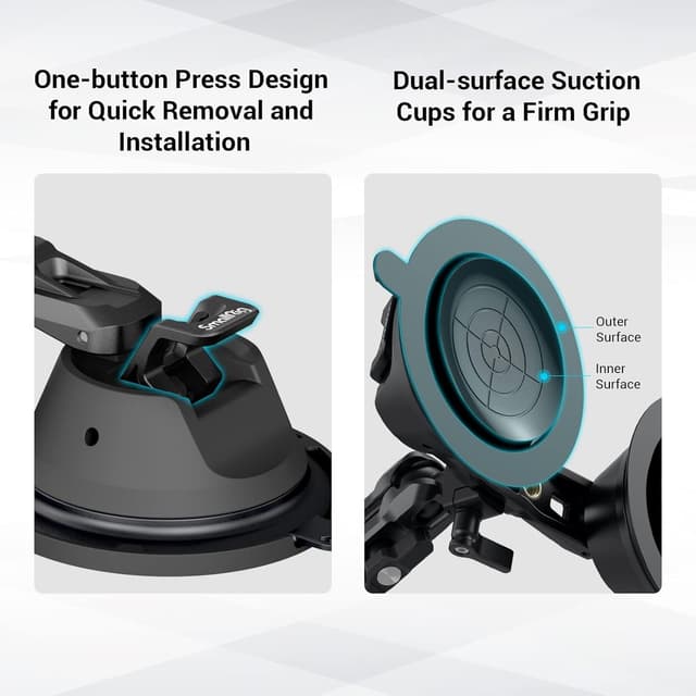 Detalle de SMALLRIG Suction Cup Mount 3 kg für Autoaufnahmen
