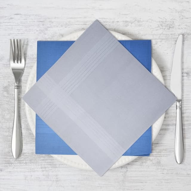 Detalle de Aomig cotton gents hankies set, 12 pack