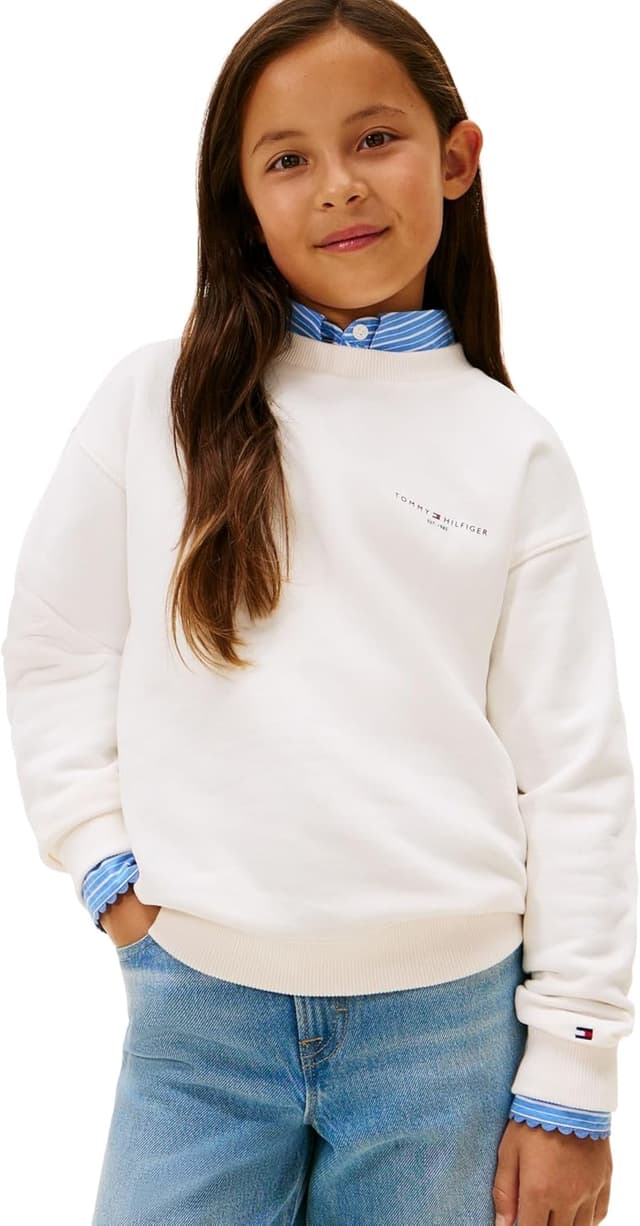 Detalle de Tommy Hilfiger Unisex Mini Corp C-neck Sweatshirt KS0KS00665 – pullover sweatshirt