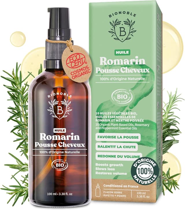 Imagen de BIONOBLE Huile de romarin bio 100 ml pour cheveux en OfertitasTOP