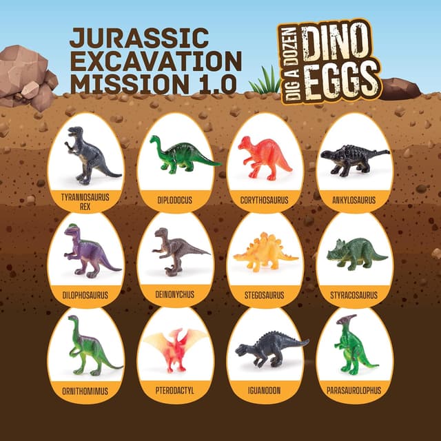 Detalle 2 de Dan&Darci Dino Egg Kit 12 🦖