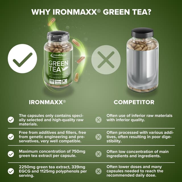 Thumbnail 2 de IronMaxx Té Verde Extracto, 130 Cápsulas