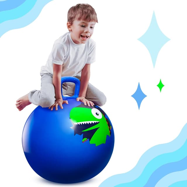 Detalle 1 de Hüpfball 45 cm mit Griff für Kinder