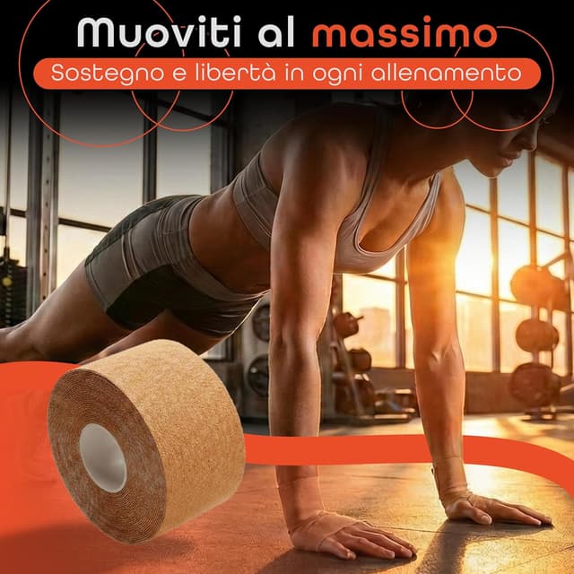 Thumbnail 6 de Kinesio Tape impermeabile professionale Generico, set da 2 rotoli di nastro kinesiologico