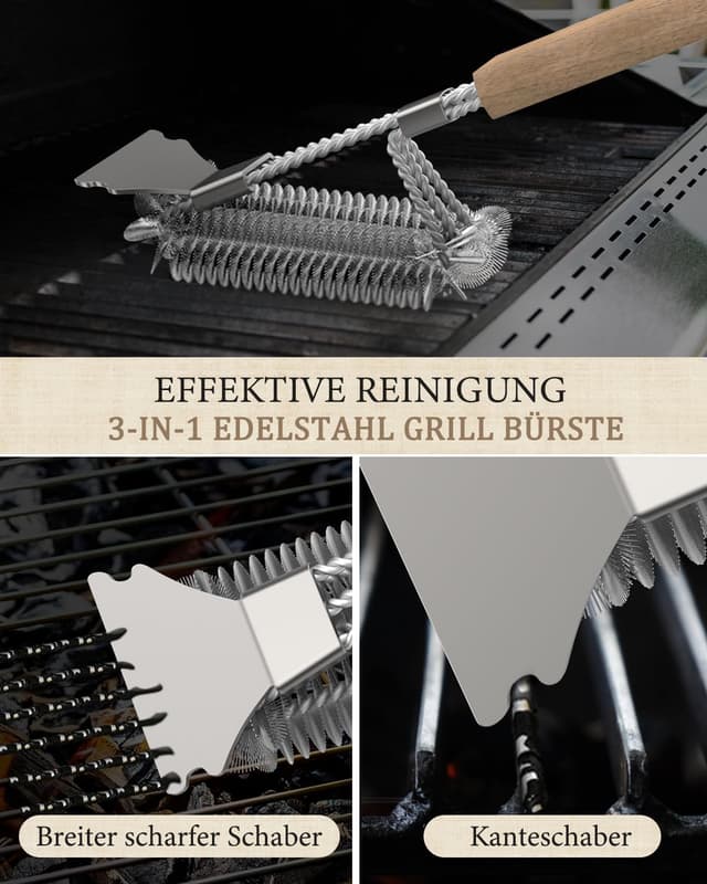 Thumbnail 3 de Grillbürste 39 cm Dreieck mit Holzgriff