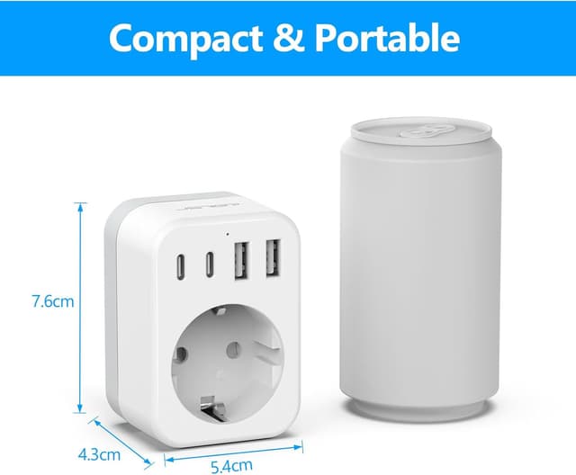 Detalle 2 de Multiprise Murale JSVER 5 en 1 3600 W