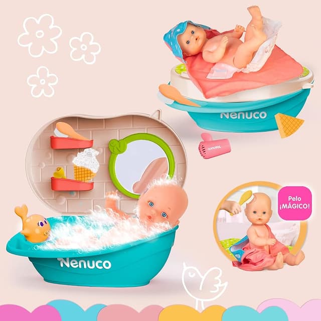 Thumbnail 4 de Nenuco NFNA0000 muñeco baño 35 cm, bañera 2 en 1