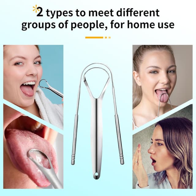 Detalle 2 de Y-Kelin Raspador de lengua acero 4 unidades