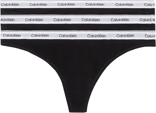 Imagen de Calvin Klein Pack de 3 Braguitas Tanga Mujer 🖤 en OfertitasTOP