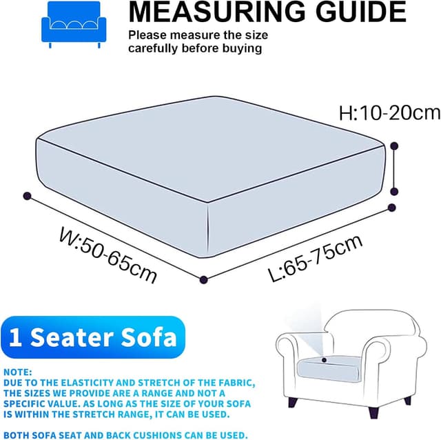 Detalle de Housse de coussin de canapé extensible en velours CYCMACO (1 place x 3) – kaki, antidérapante