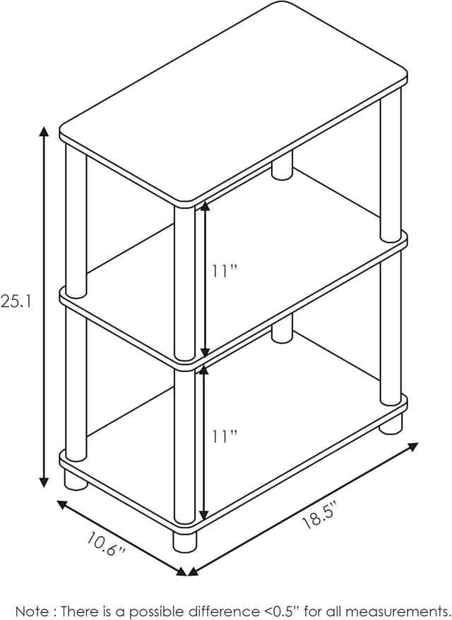 Thumbnail 1 de Furinno Mensole Toolless taglia unica 3 ripiani