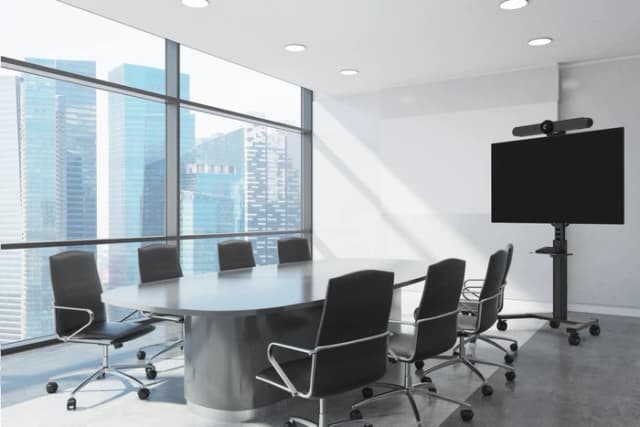 Detalle de Neomounts MOVE Up FL50S-825BL1 mobiler Bodenständer (schwarz) für Monitore von 37 bis 75 Zoll