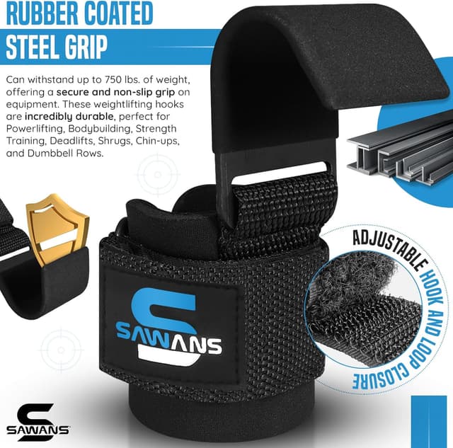 Detalle 2 de SAWANS Gewichtheberhaken 8-mm Handgelenkstütze