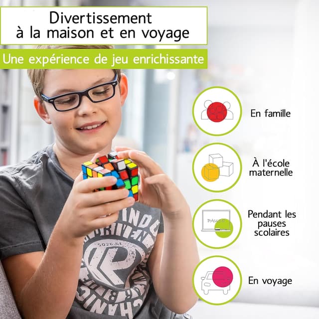 Detalle de CUBIDI® Cube Magique 4x4x4 Speedcube type Los Angeles (4x4) – puzzle 3D sans électronique