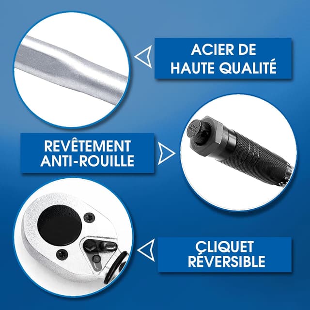 Detalle 1 de S&R Clé dynamométrique 3/8 19-110 Nm