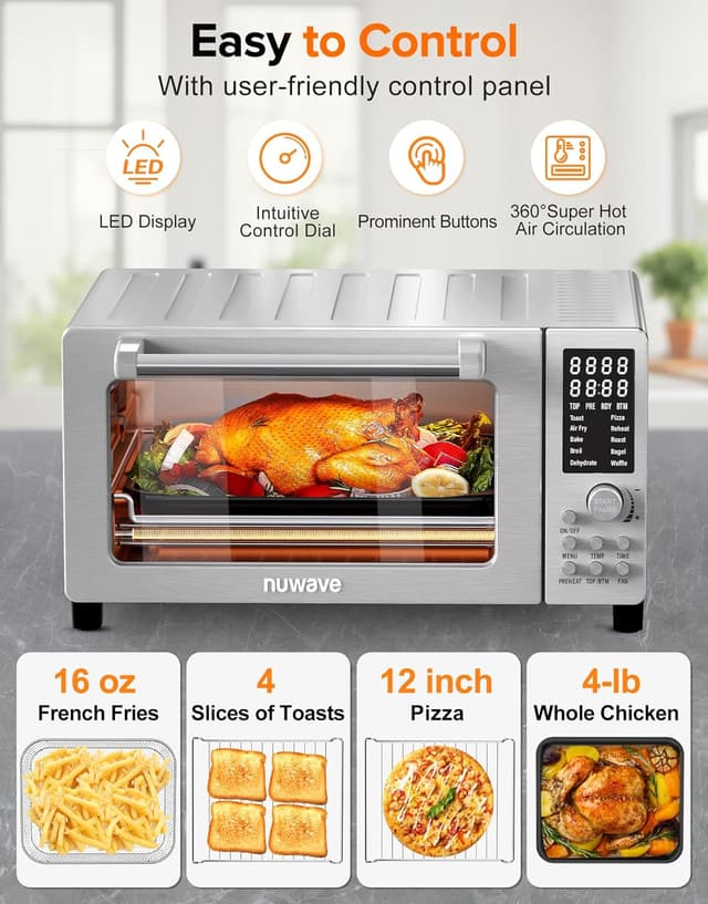 Thumbnail 5 de Nuwave Bravo Pro Smart 21QT Air Fryer Combo
